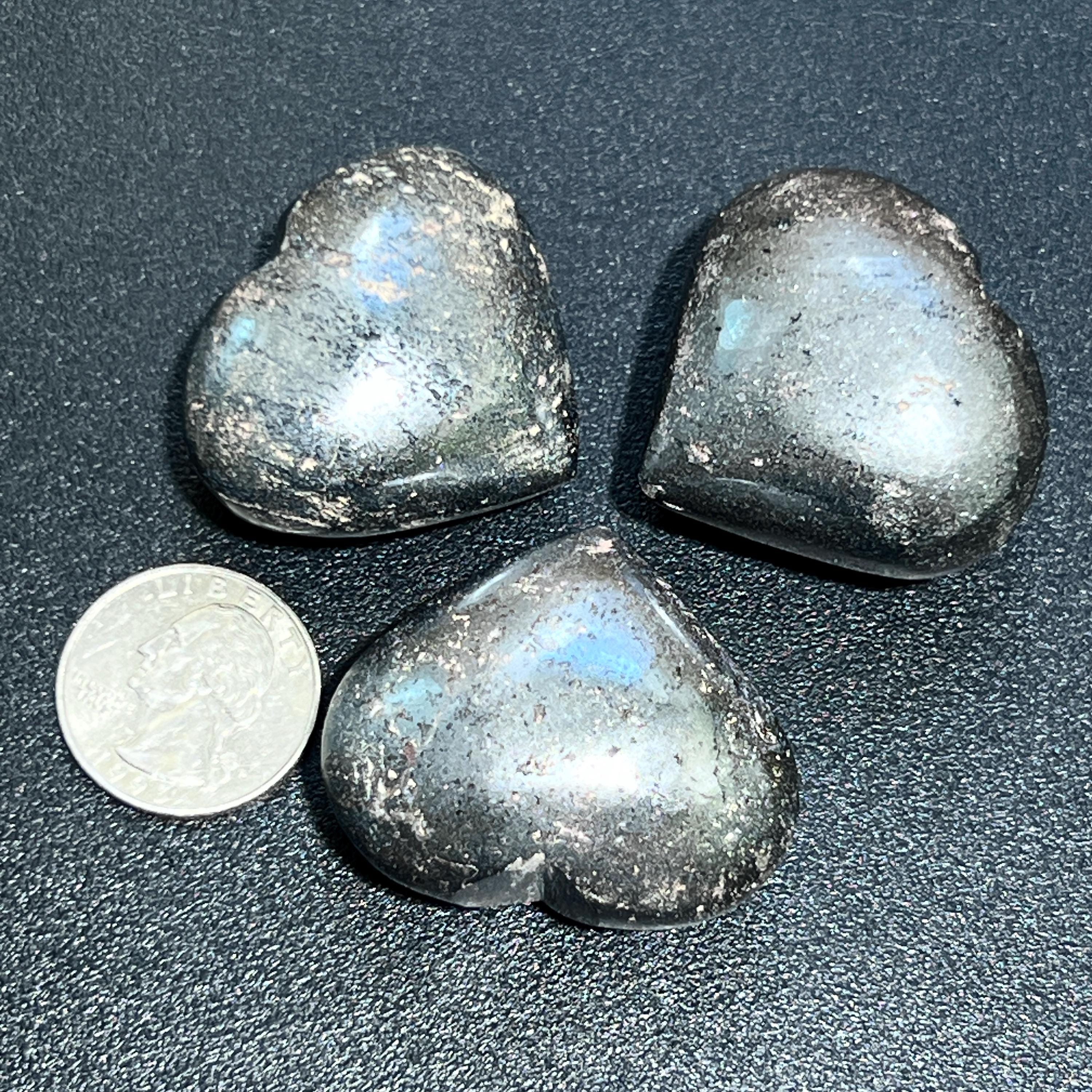 Hematite Puffy Heart Polished Carving Wholesale