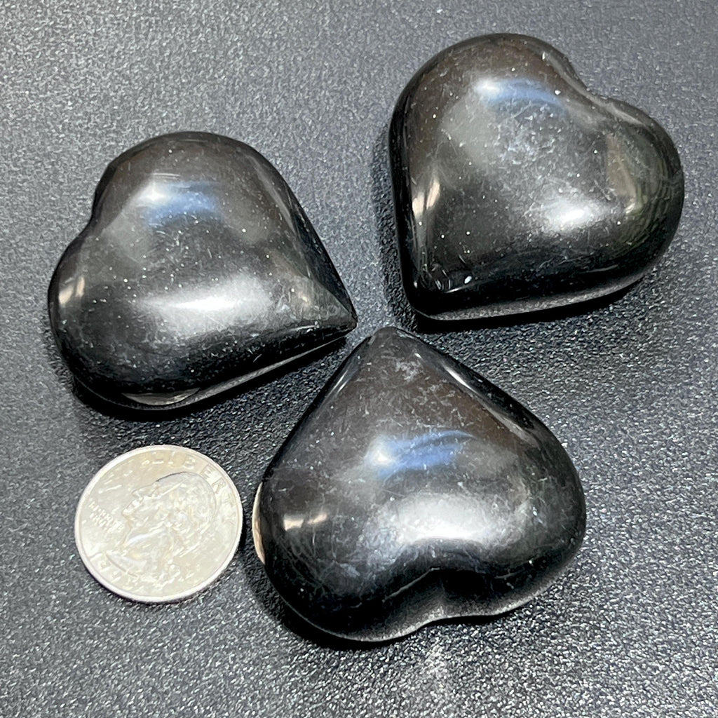 Black Onyx Puffy Heart Crystal Carving Wholesale