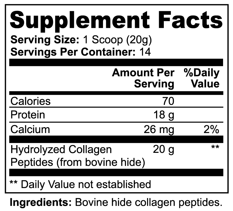 ELASTIVA-H: Grass-Fed Hydrolyzed Collagen Peptides | 280g
