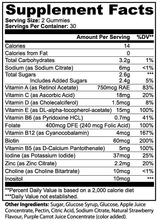 Vibeara Multivitamin Bear Gummies (Adult) |60 Count