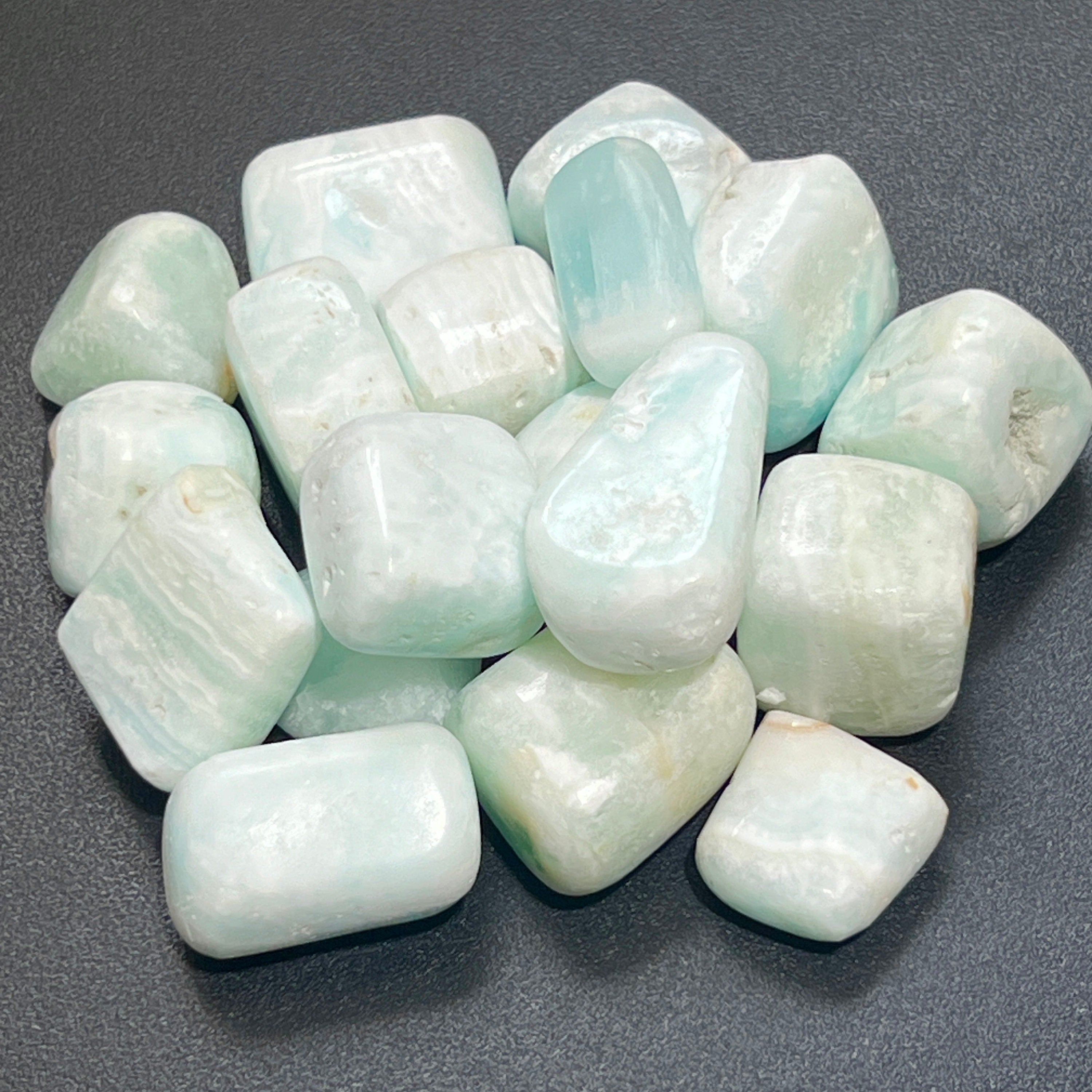 Caribbean Calcite Tumbled (1 Kilo)(2.2 LBs) One Kilo Bulk Wholesale Lot Polished Gemstones