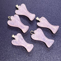 Pink Angel Rose Quartz Crystal Pendant (Silver Bail) Gemstone Jewelry Necklace Supply