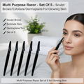 Multi Purpose Razor - Sculpt Brows / Exfoliate / Dermaplane ~ Set of 5