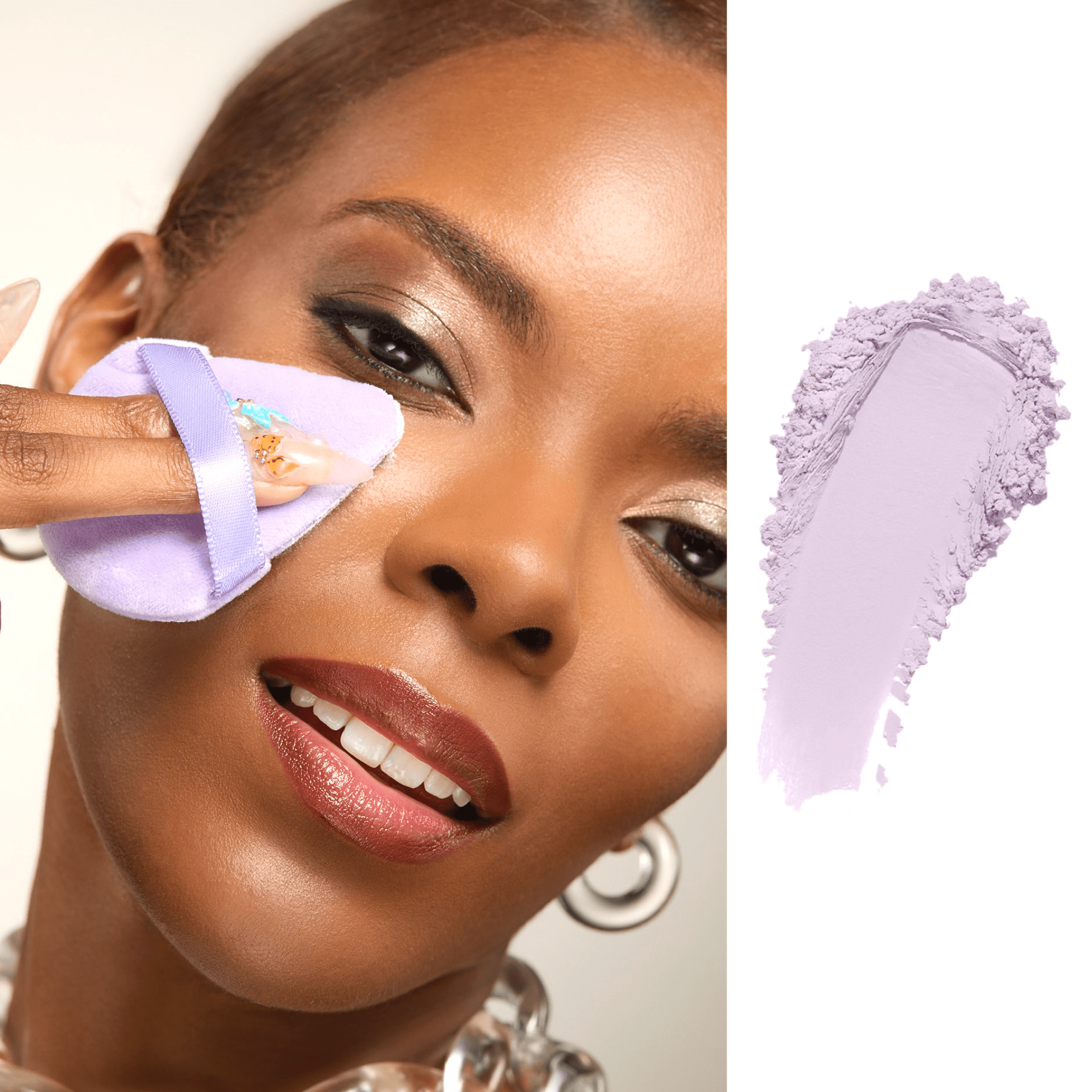 Slay the Bake Soft Focus, No Filter Lavender Blurring Powder