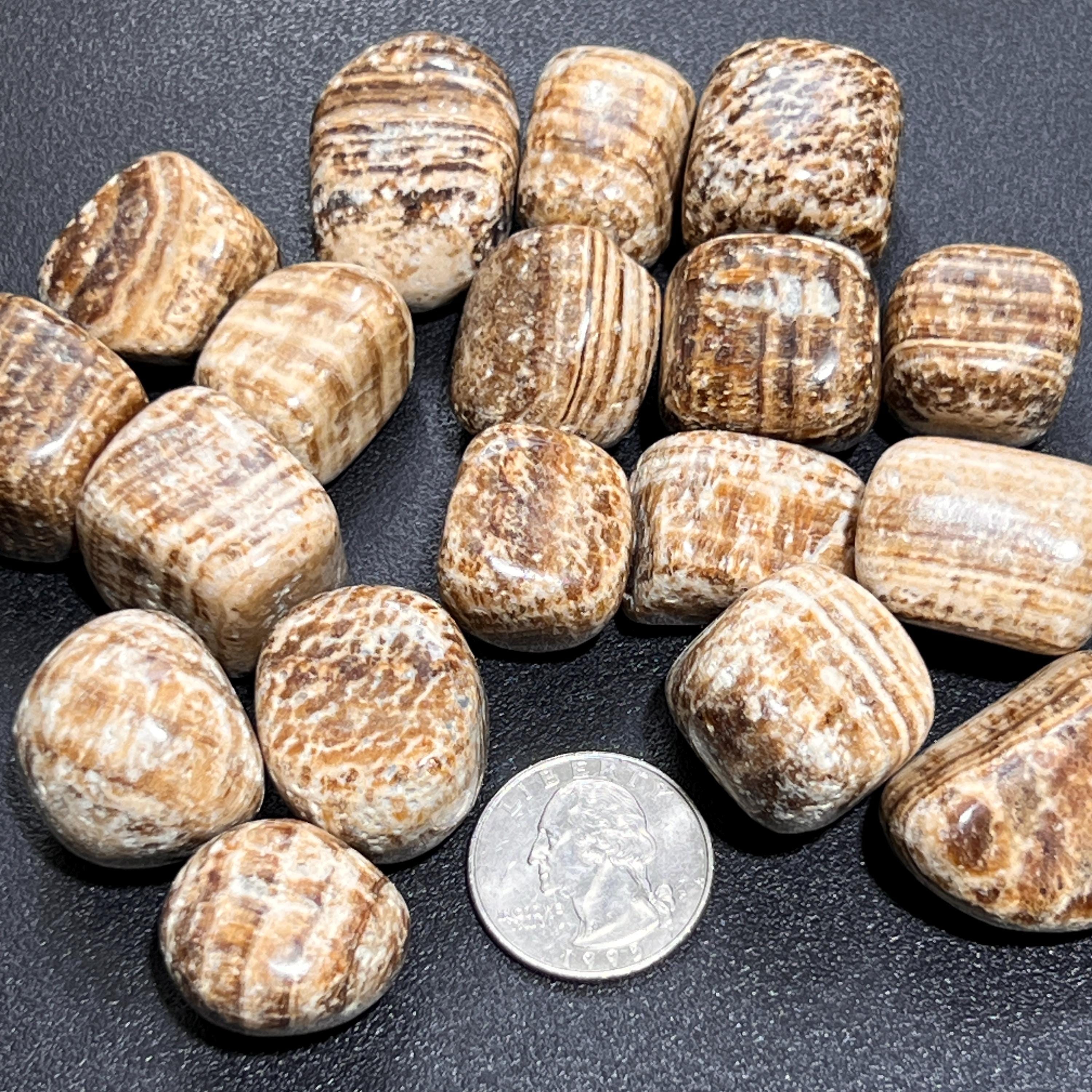 Brown Banded Onyx Tumbled Stones (By The Piece Or Pound) Wholesale