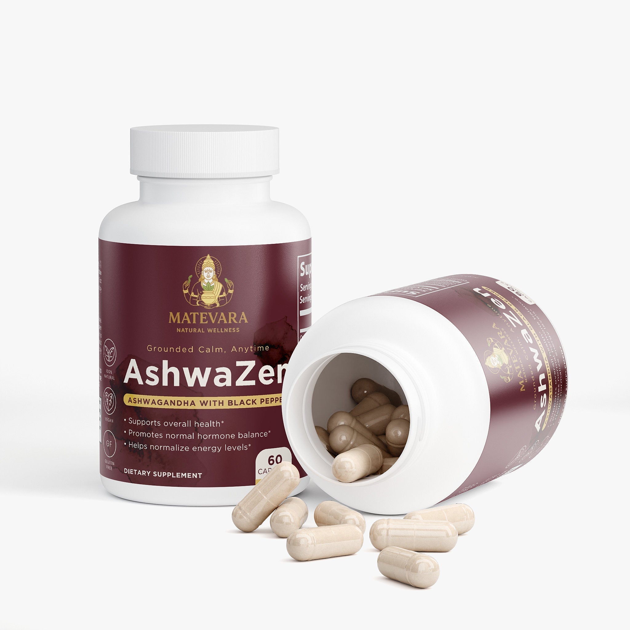 AshwaZen Organic Ashwagandha | (60 Count)