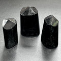 Black Tourmaline Point Tower Carving Gemstone Statue Home Decor Supply