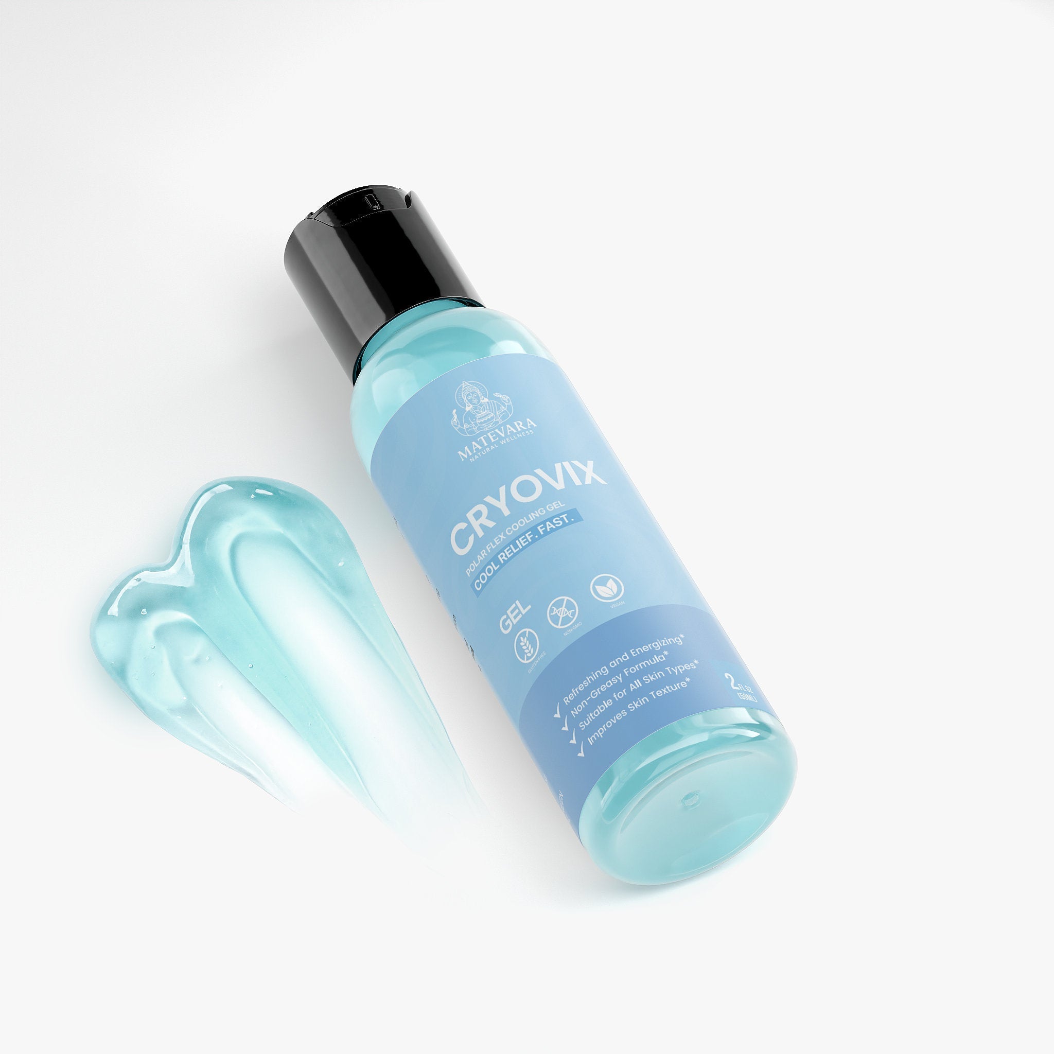 Cryovix Polar Flex Cooling Gel | Post-Workout Topical Massage Gel | 2 oz