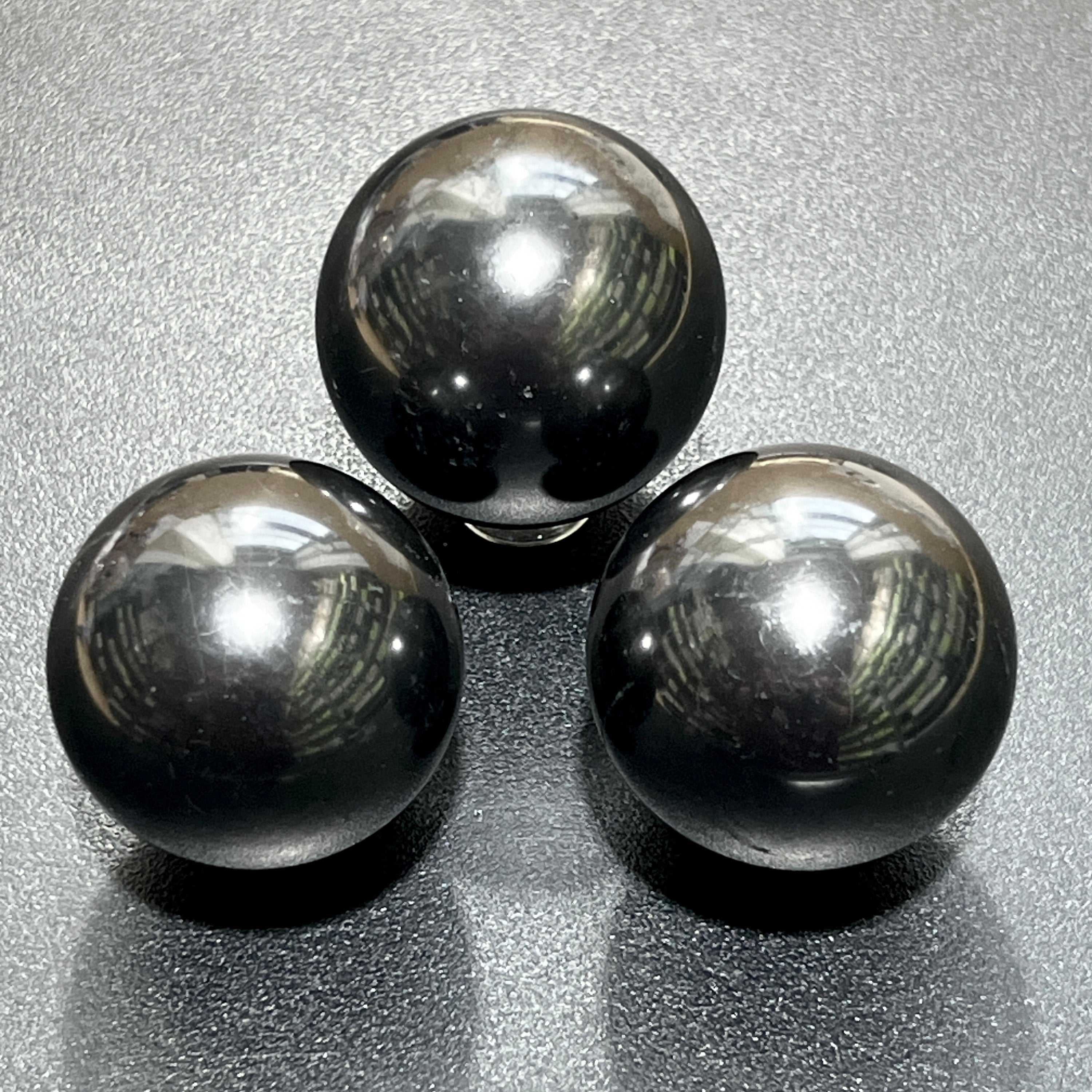 Shungite Sphere (1.5 Inch) Polished Karelian Russian Mineralized Carbon
