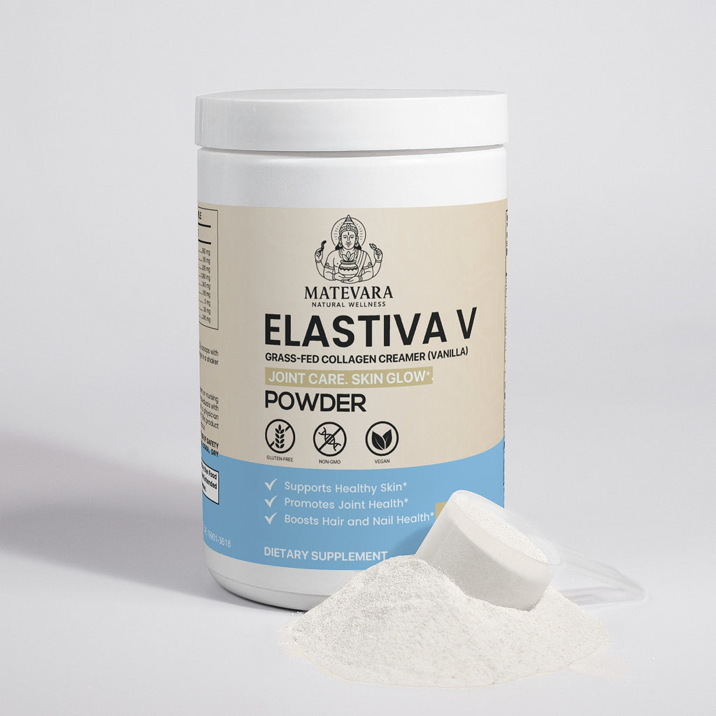 Elastiva V Grass-Fed Collagen Creamer, Vanilla Flavor |Dietary Supplement Powder