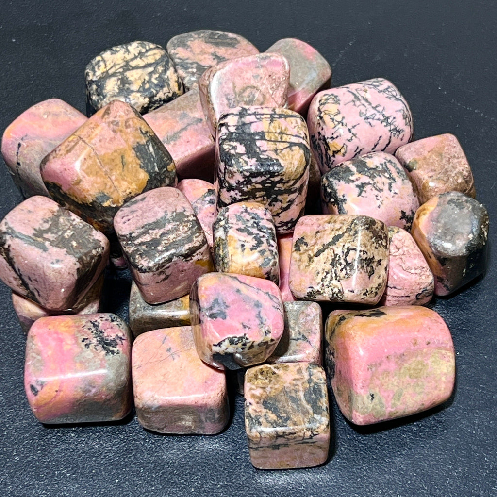 Pink Rhodonite Tumbled Stones (By The Piece or Pound) Wholesale