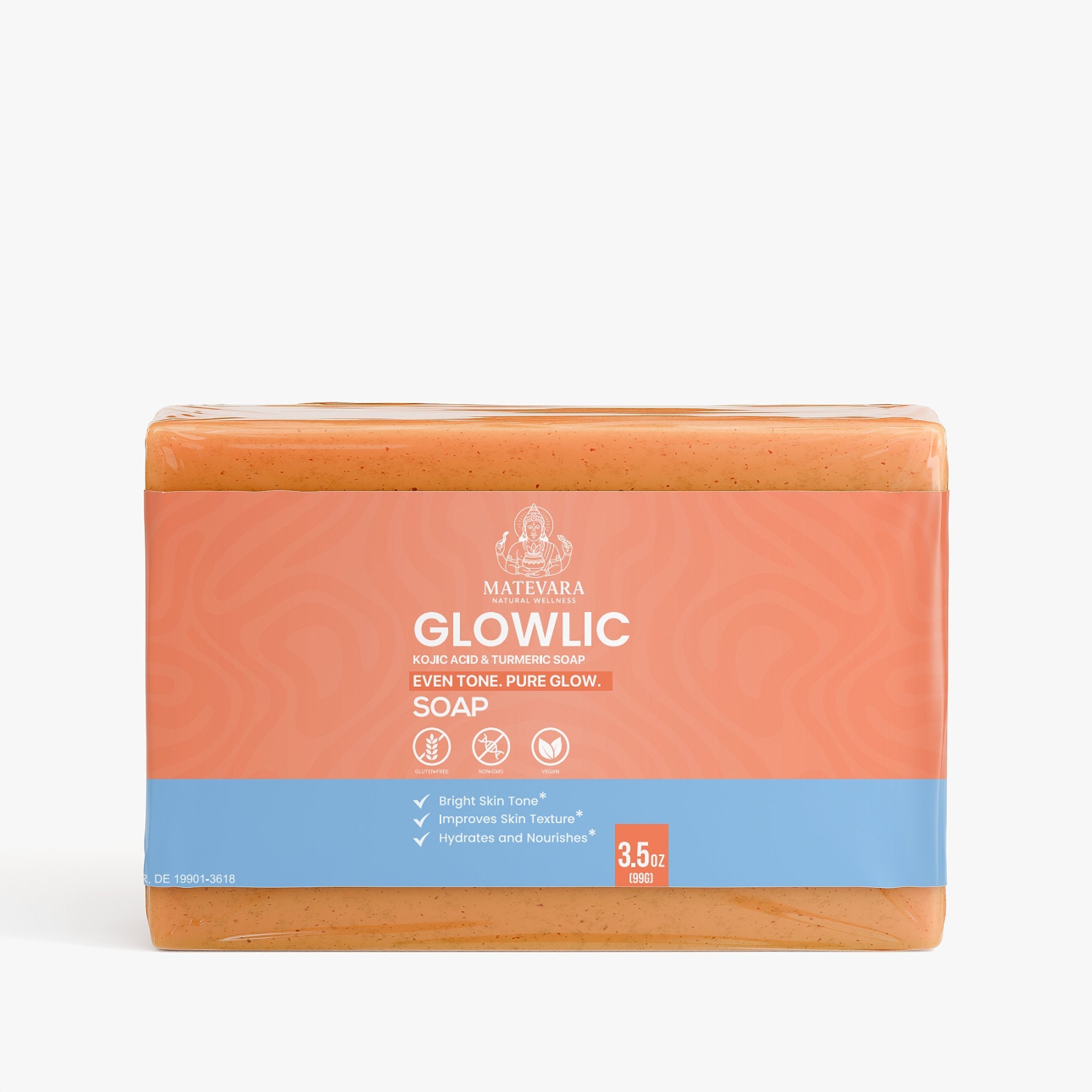 Glowlic Kojic Acid & Turmeric Soap | Brightening & Even Tone Support |3.5 oz
