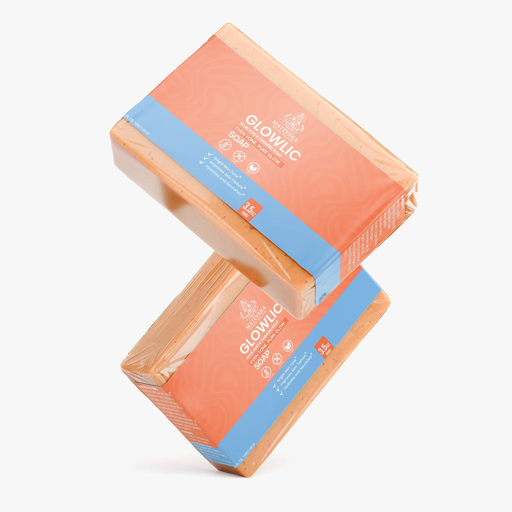 Glowlic Kojic Acid & Turmeric Soap | Brightening & Even Tone Support |3.5 oz