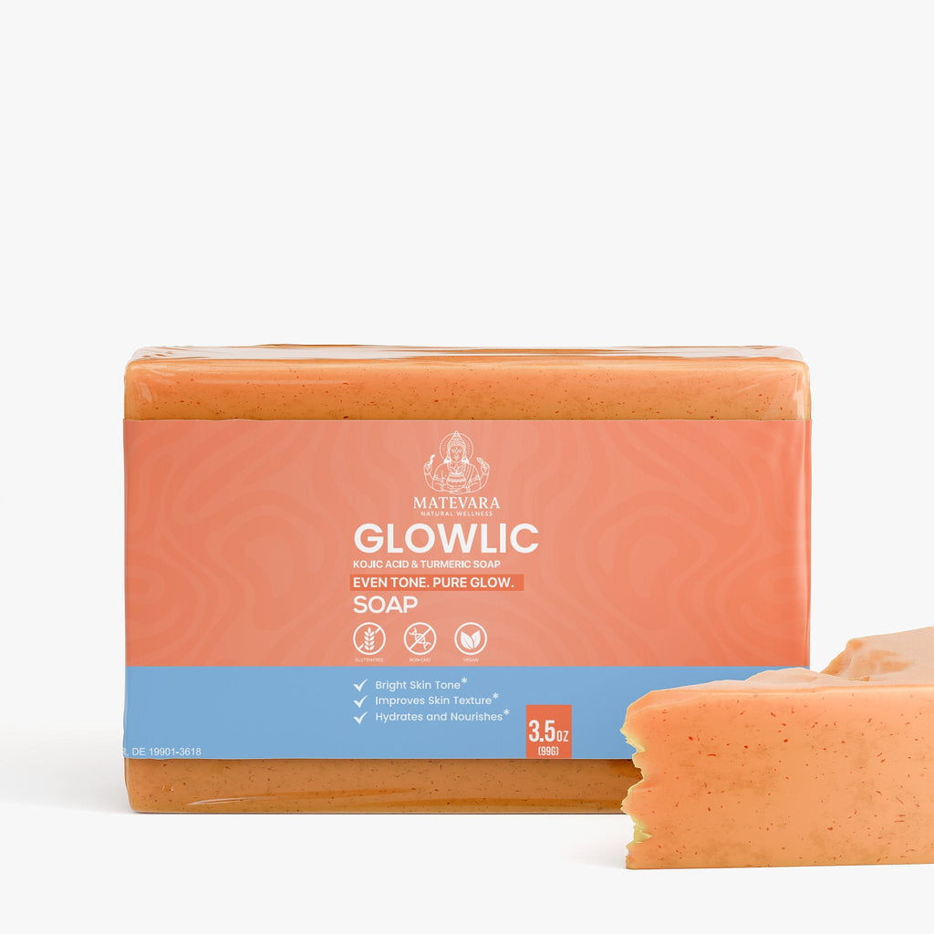 Glowlic Kojic Acid & Turmeric Soap | Brightening & Even Tone Support |3.5 oz