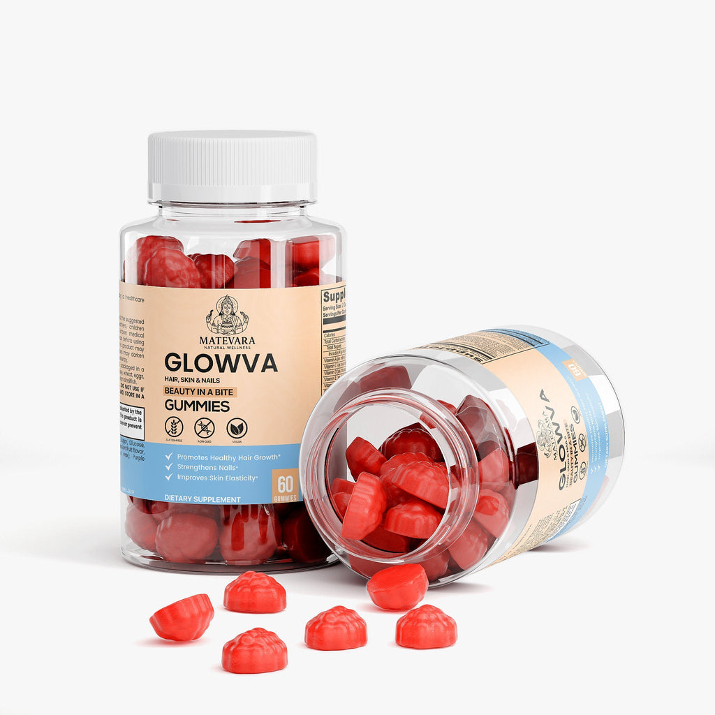 Glowva Hair, Skin & Nails Gummies |60 Count