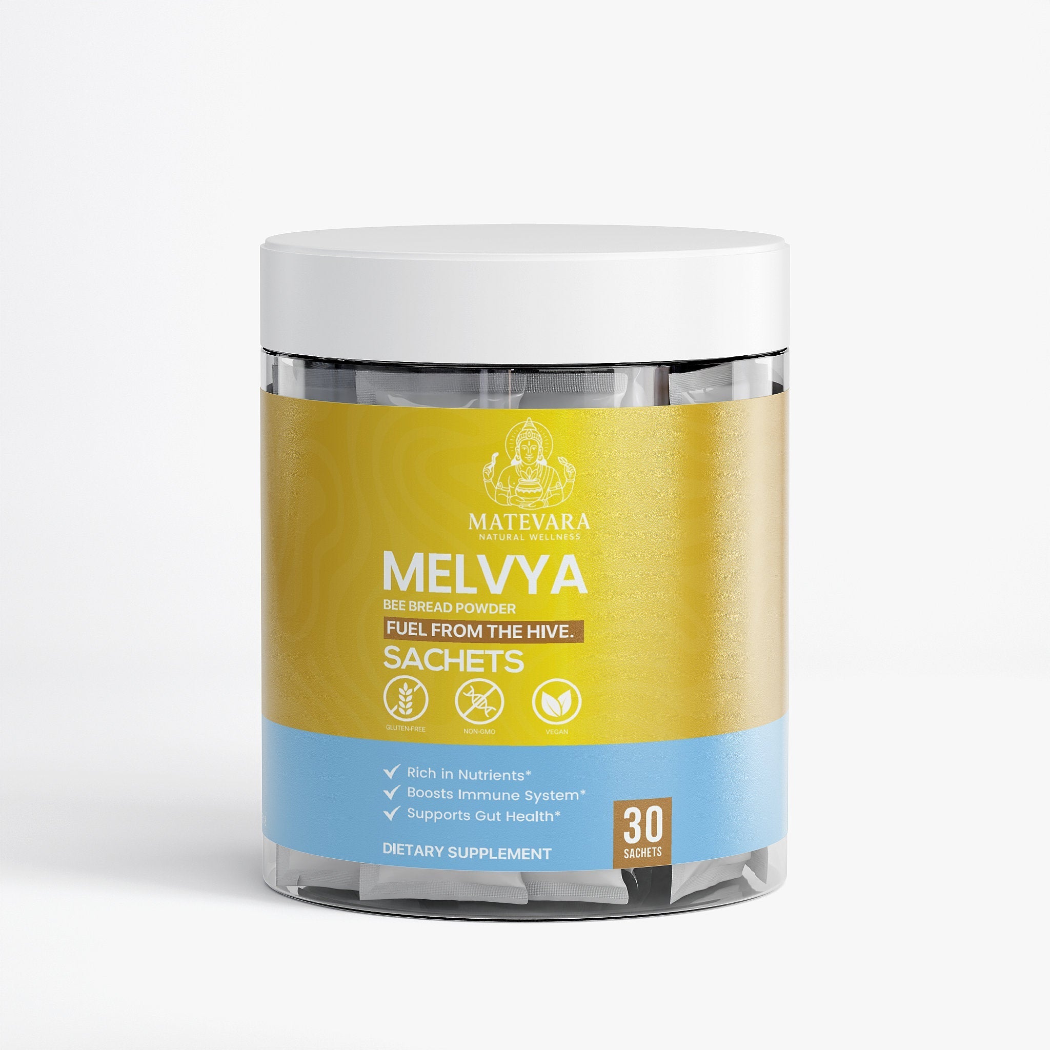 Melvya Bee Bread Powder |Nutrient-Rich Wellness Powder | 30 Servings