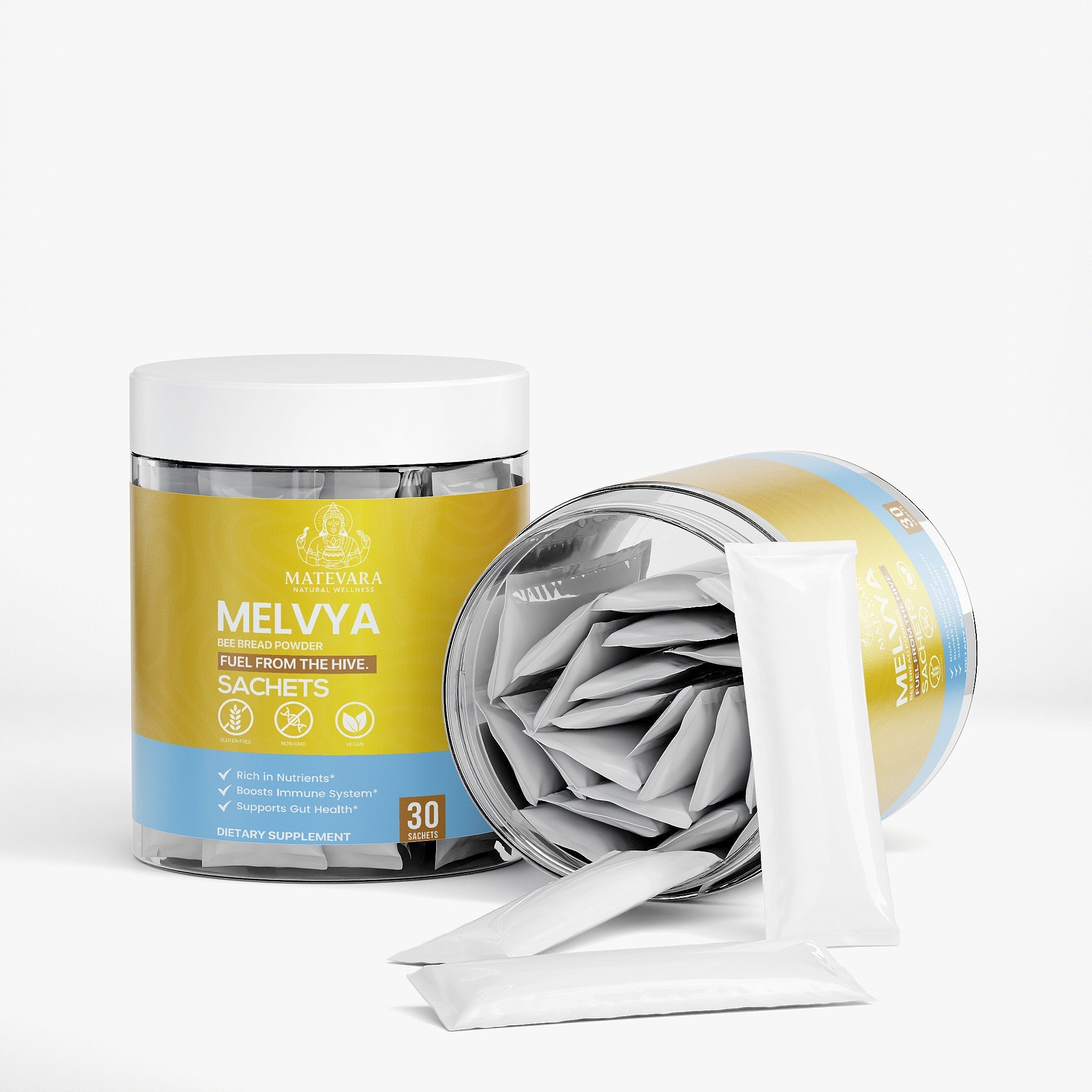 Melvya Bee Bread Powder |Nutrient-Rich Wellness Powder | 30 Servings