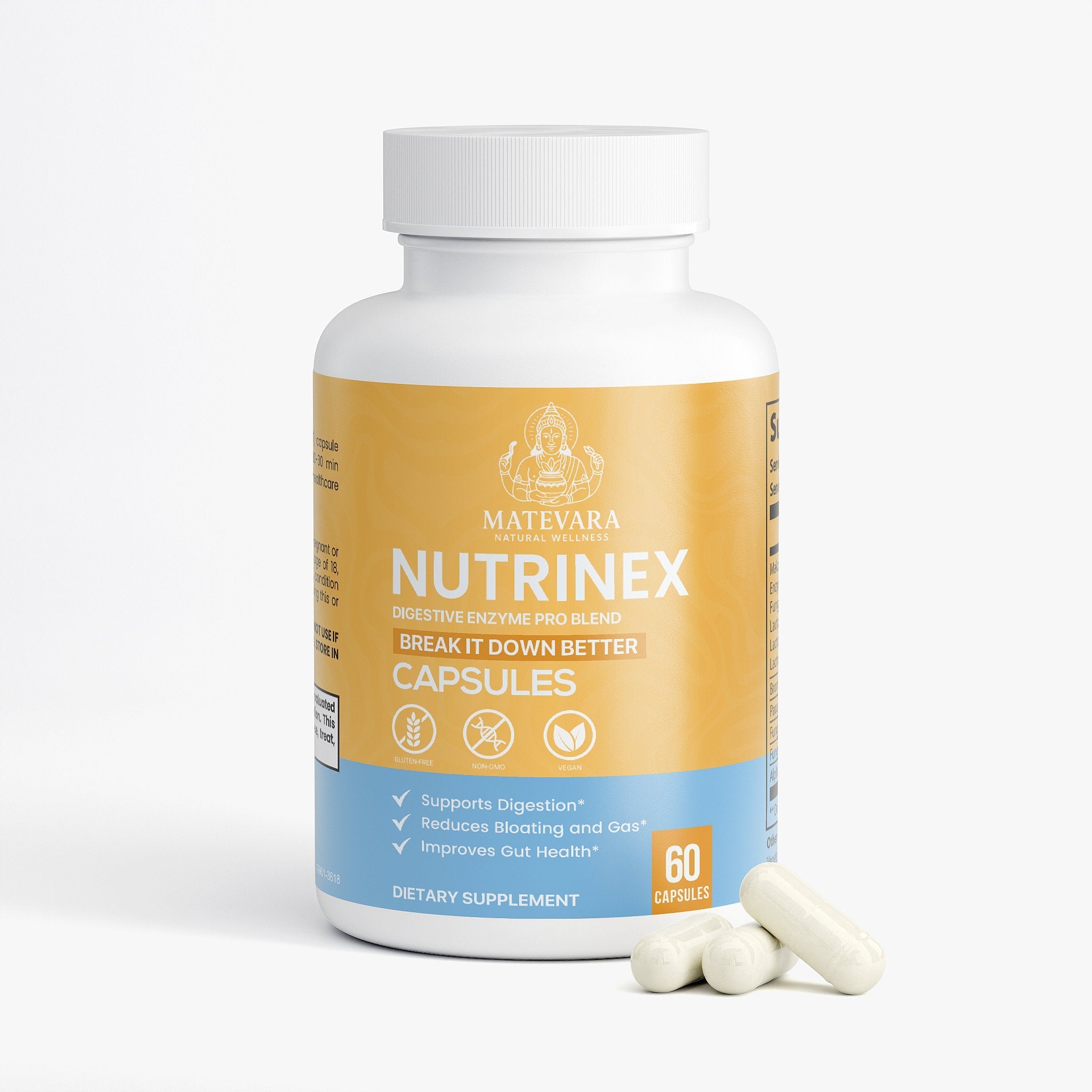 Nutrinex Digestive Enzyme Pro Blend Supplement | 60 Count