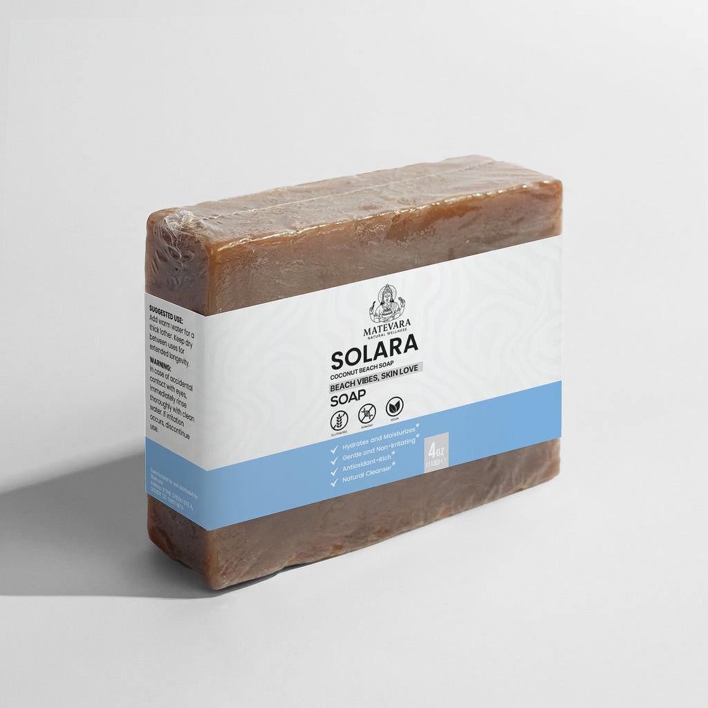 Solara Coconut Beach Soap | Moisturizing Bar Soap | 4 oz